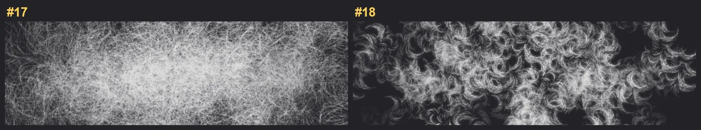 Fur Brushes Procreate brushes overview sheet 2