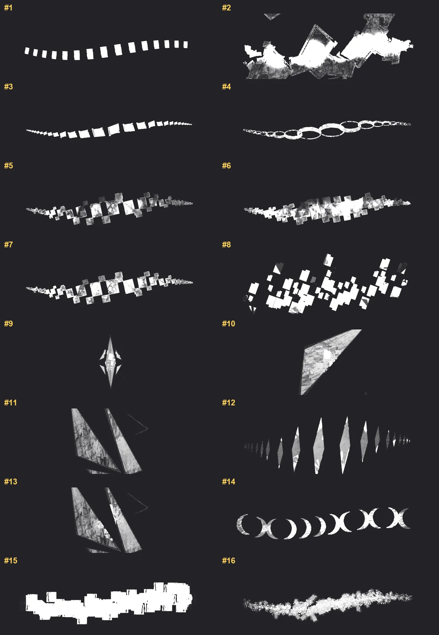 Glass Box Procreate brushes overview sheet 1