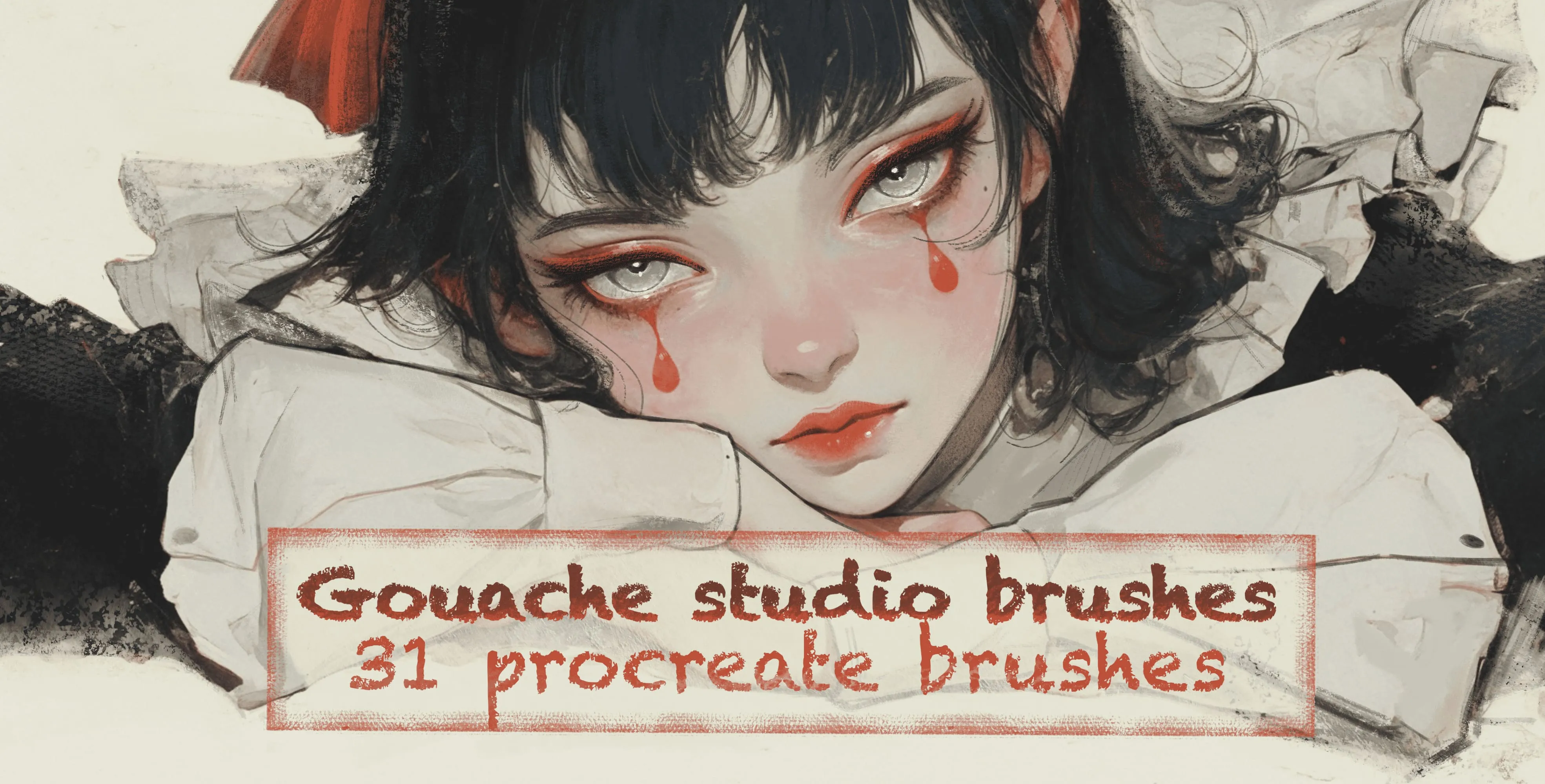 Guache Studio Brushes Procreate brush set — 30 brushes, gouache & texture