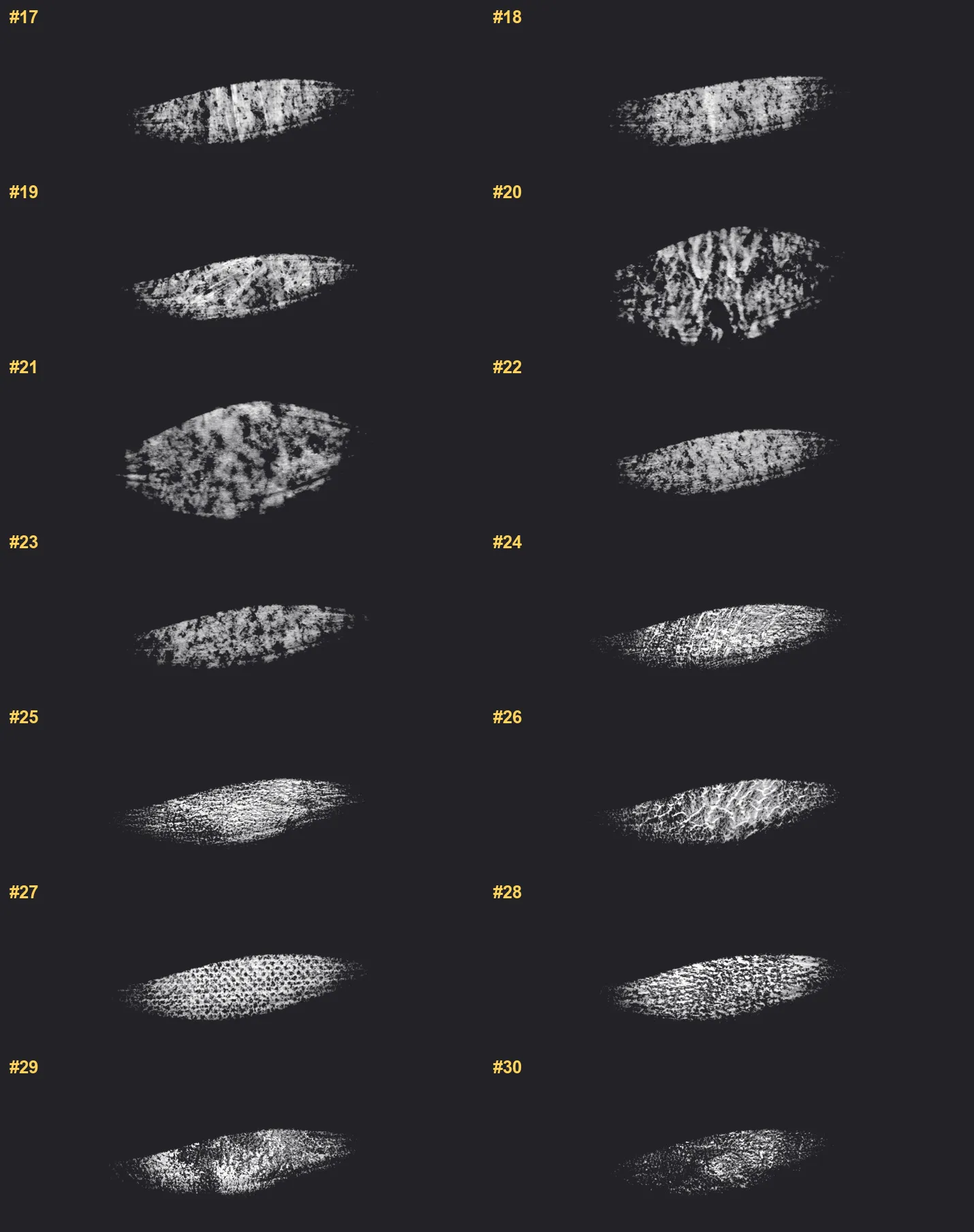Guache Studio Brushes Procreate brushes overview sheet 2