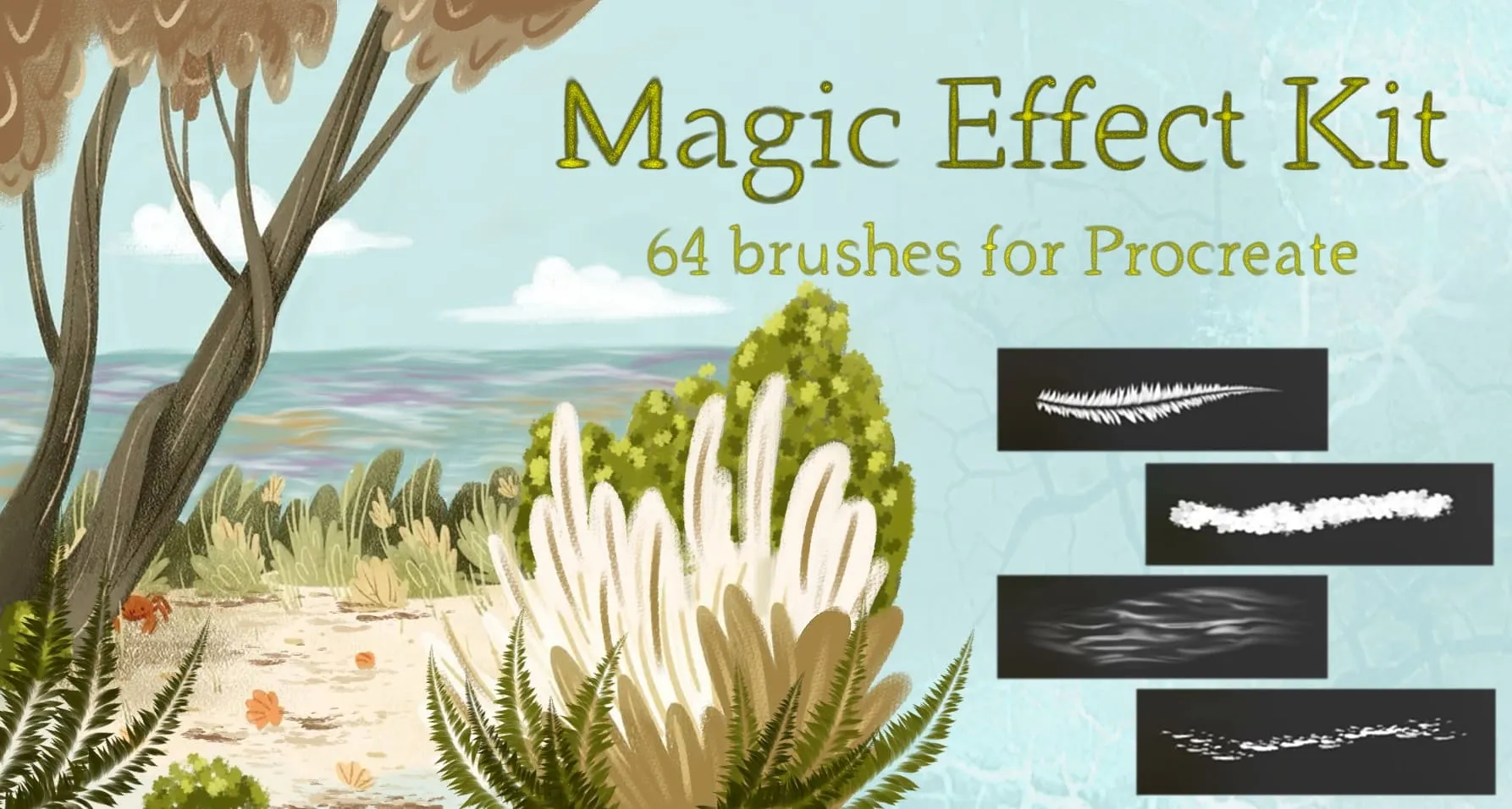 Magic Effect Kit Procreate brush set — 64 brushes, effects & fantasy