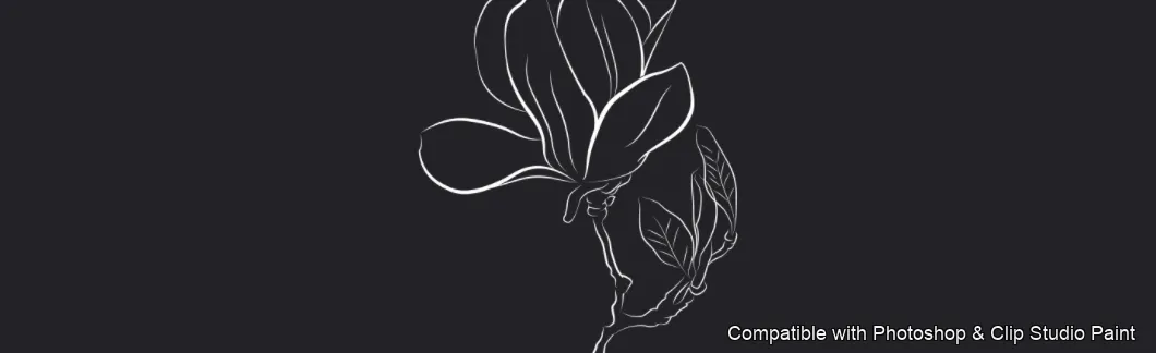 Magnolia Bloom brush 41 of 60 — Photoshop & Clip Studio Paint .abr preview