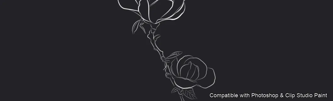 Magnolia Bloom brush 43 of 60 — Photoshop & Clip Studio Paint .abr preview