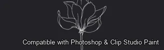 Magnolia Bloom brush 52 of 60 — Photoshop & Clip Studio Paint .abr preview