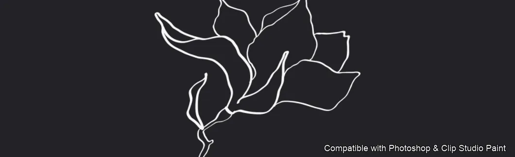 Magnolia Bloom brush 56 of 60 — Photoshop & Clip Studio Paint .abr preview