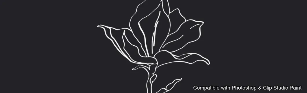 Magnolia Bloom brush 57 of 60 — Photoshop & Clip Studio Paint .abr preview