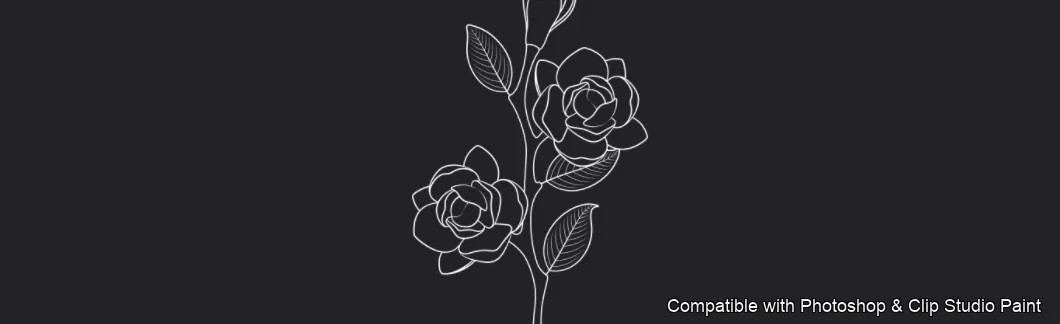 Magnolia Bloom brush 59 of 60 — Photoshop & Clip Studio Paint .abr preview