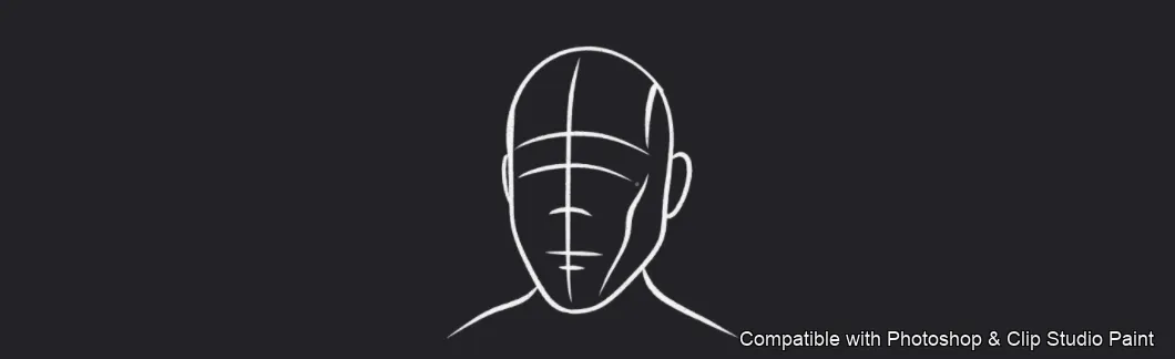 Male Head Lab brush 6 of 34 — Photoshop & Clip Studio Paint .abr preview