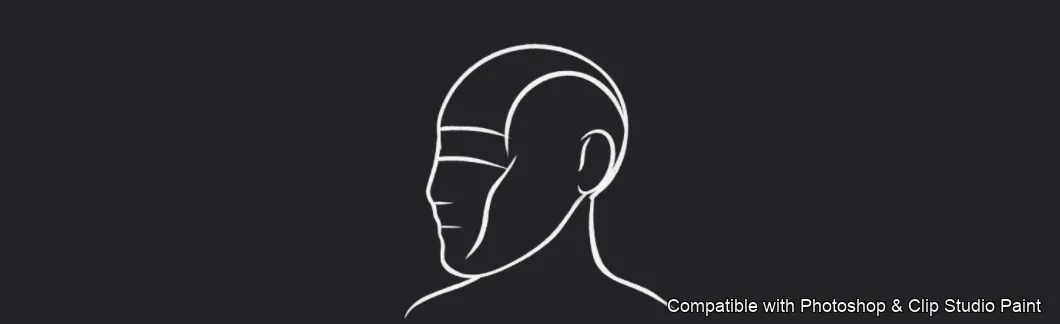 Male Head Lab brush 11 of 34 — Photoshop & Clip Studio Paint .abr preview