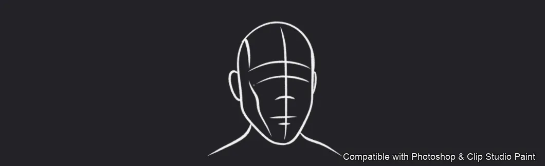 Male Head Lab brush 13 of 34 — Photoshop & Clip Studio Paint .abr preview