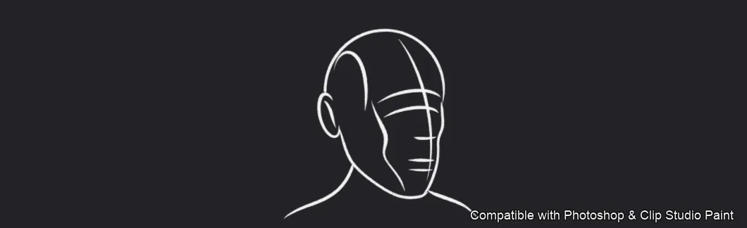 Male Head Lab brush 15 of 34 — Photoshop & Clip Studio Paint .abr preview