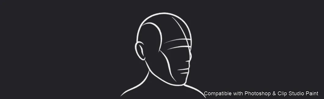 Male Head Lab brush 16 of 34 — Photoshop & Clip Studio Paint .abr preview