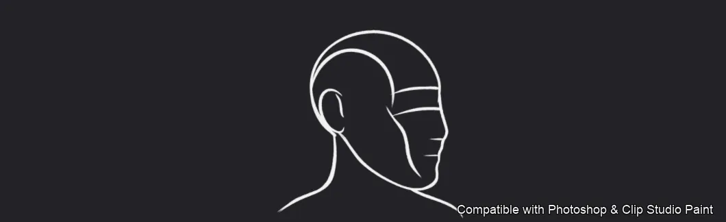 Male Head Lab brush 18 of 34 — Photoshop & Clip Studio Paint .abr preview
