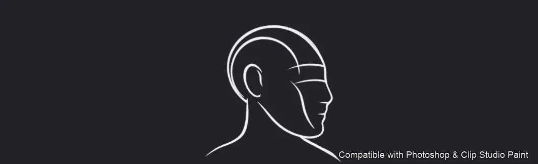 Male Head Lab brush 19 of 34 — Photoshop & Clip Studio Paint .abr preview