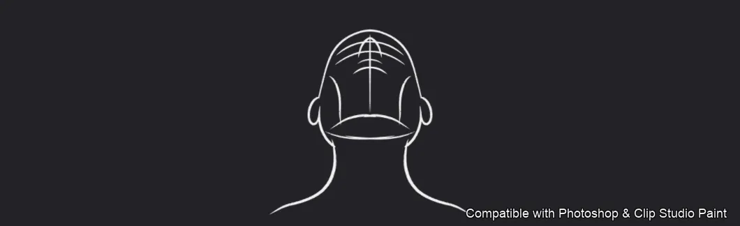 Male Head Lab brush 26 of 34 — Photoshop & Clip Studio Paint .abr preview