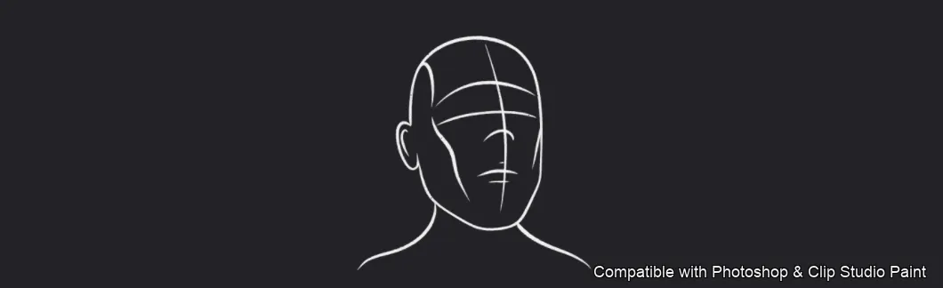 Male Head Lab brush 31 of 34 — Photoshop & Clip Studio Paint .abr preview