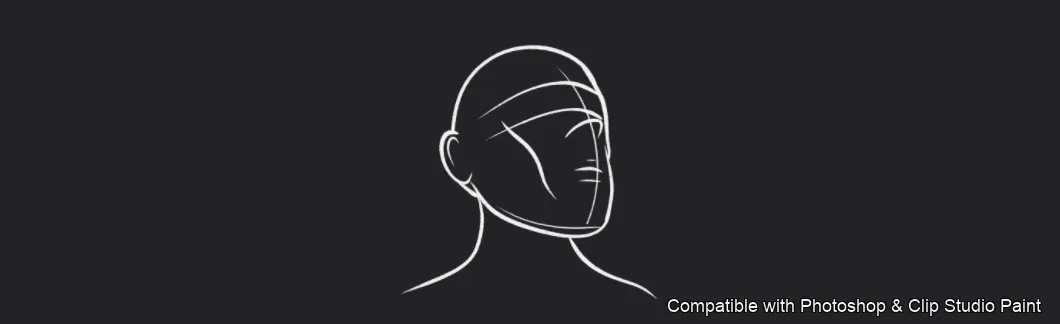 Male Head Lab brush 32 of 34 — Photoshop & Clip Studio Paint .abr preview