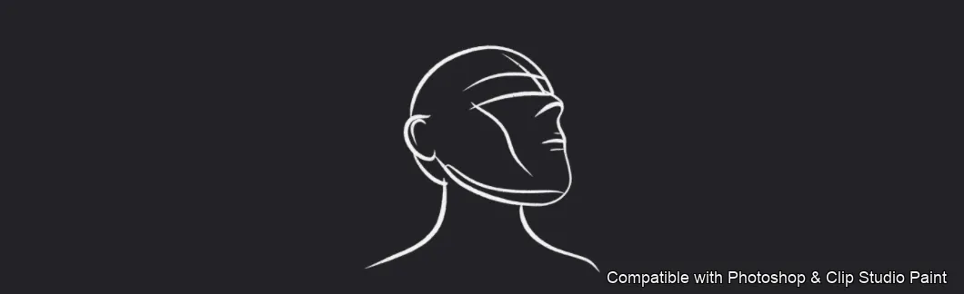 Male Head Lab brush 33 of 34 — Photoshop & Clip Studio Paint .abr preview