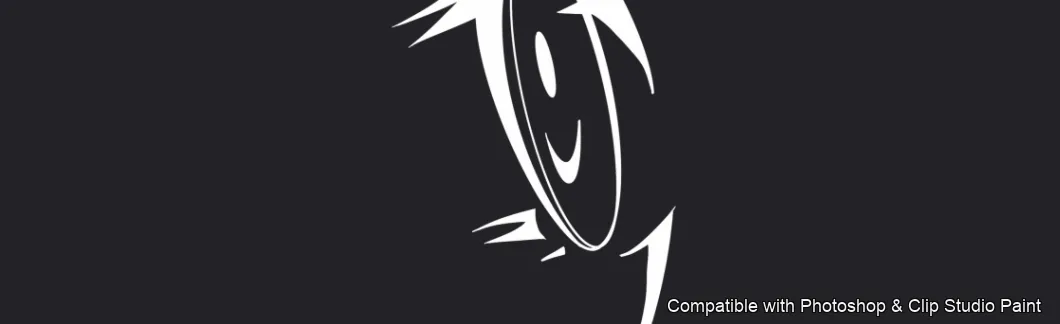 Manga Eye Studio brush 2 of 44 — Photoshop & Clip Studio Paint .abr preview