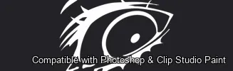 Manga Eye Studio brush 9 of 44 — Photoshop & Clip Studio Paint .abr preview