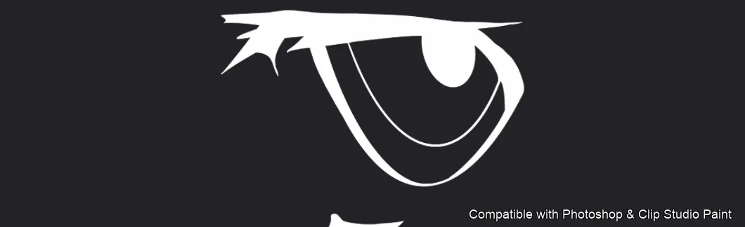 Manga Eye Studio brush 17 of 44 — Photoshop & Clip Studio Paint .abr preview