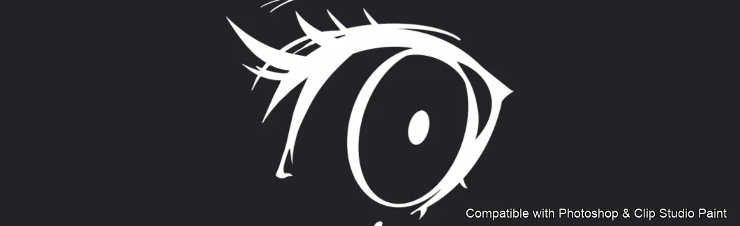 Manga Eye Studio brush 19 of 44 — Photoshop & Clip Studio Paint .abr preview