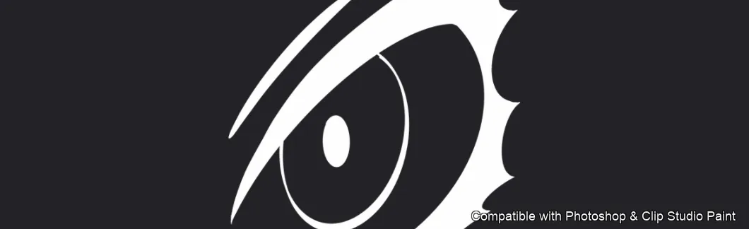 Manga Eye Studio brush 20 of 44 — Photoshop & Clip Studio Paint .abr preview