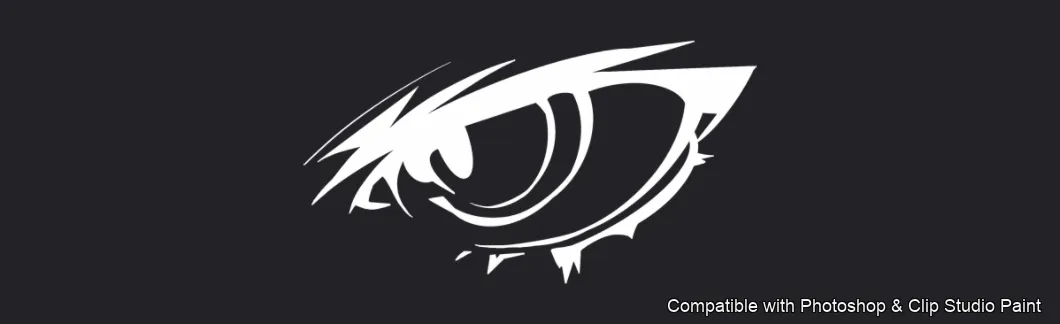 Manga Eye Studio brush 24 of 44 — Photoshop & Clip Studio Paint .abr preview