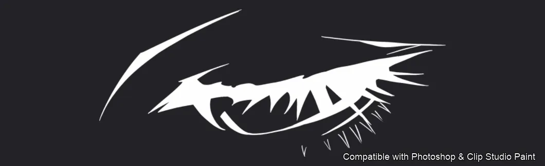 Manga Eye Studio brush 30 of 44 — Photoshop & Clip Studio Paint .abr preview