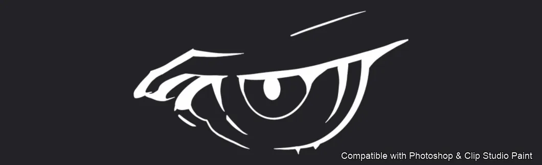Manga Eye Studio brush 31 of 44 — Photoshop & Clip Studio Paint .abr preview