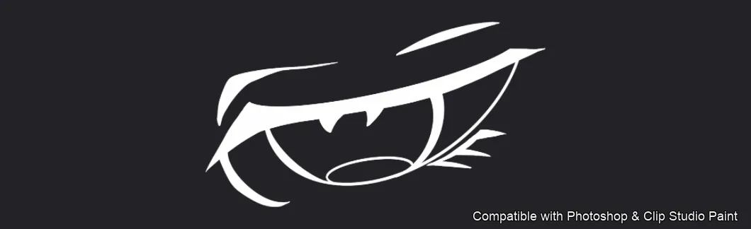 Manga Eye Studio brush 33 of 44 — Photoshop & Clip Studio Paint .abr preview