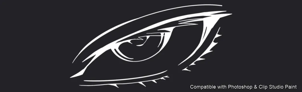 Manga Eye Studio brush 34 of 44 — Photoshop & Clip Studio Paint .abr preview
