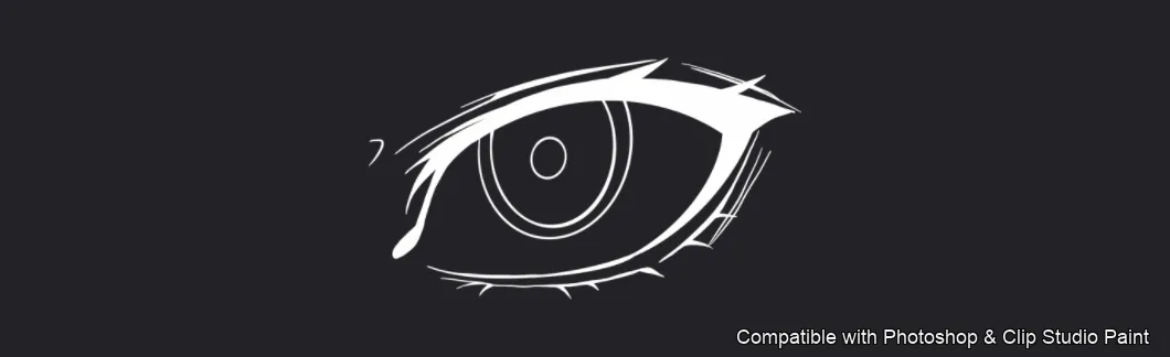 Manga Eye Studio brush 37 of 44 — Photoshop & Clip Studio Paint .abr preview
