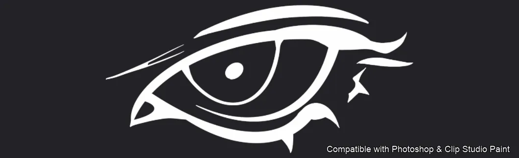 Manga Eye Studio brush 39 of 44 — Photoshop & Clip Studio Paint .abr preview