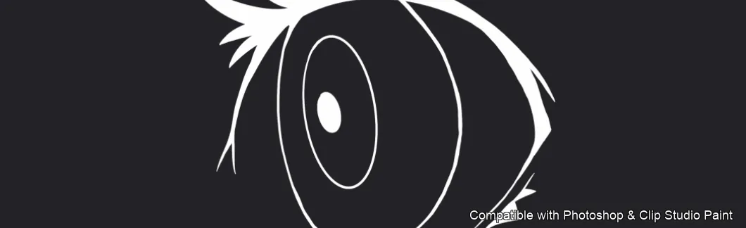 Manga Eye Studio brush 44 of 44 — Photoshop & Clip Studio Paint .abr preview