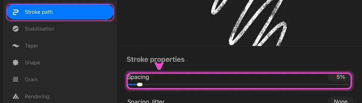 Dial in the settings — How to Make Your Own Procreate Brush on iPad