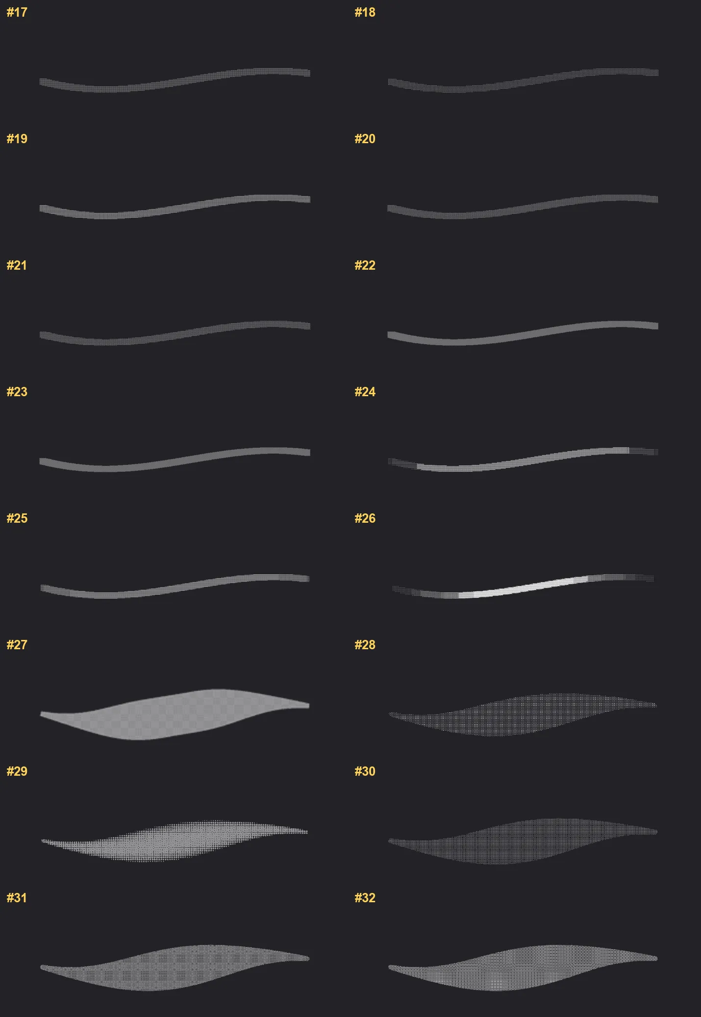Pixel Art Builder Procreate brushes overview sheet 2
