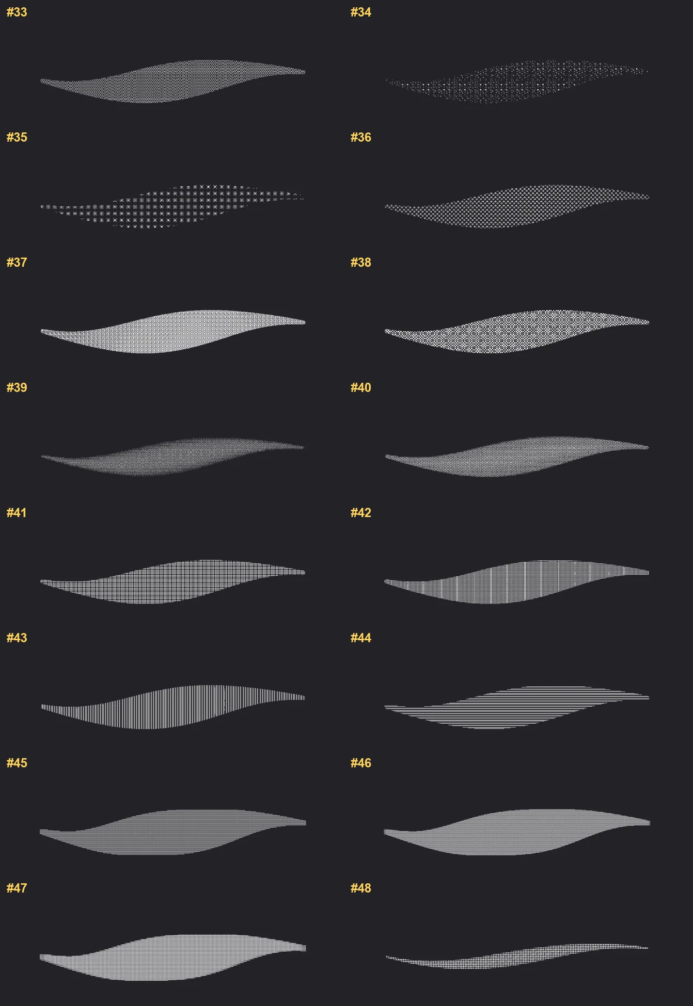 Pixel Art Builder Procreate brushes overview sheet 3