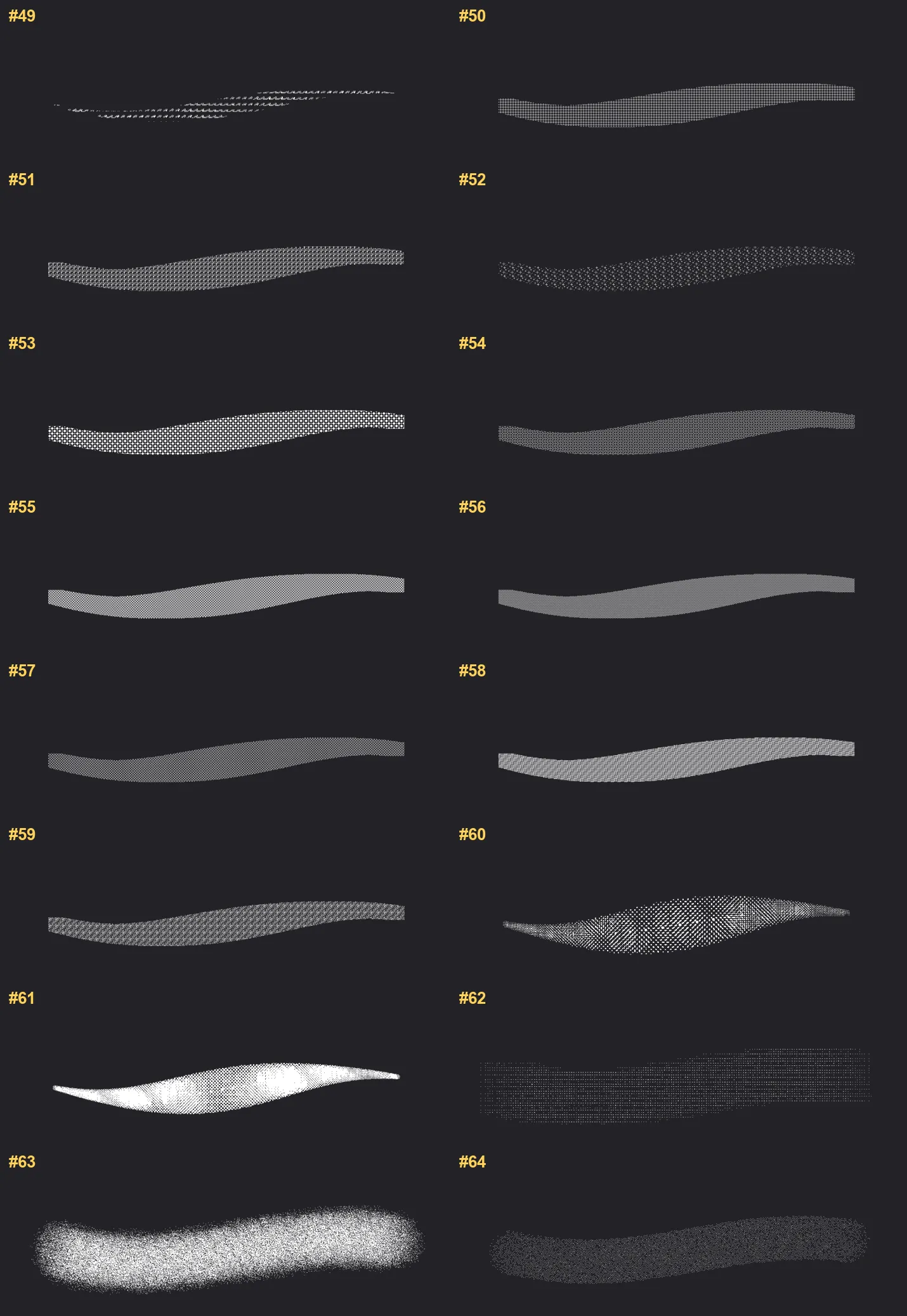 Pixel Art Builder Procreate brushes overview sheet 4