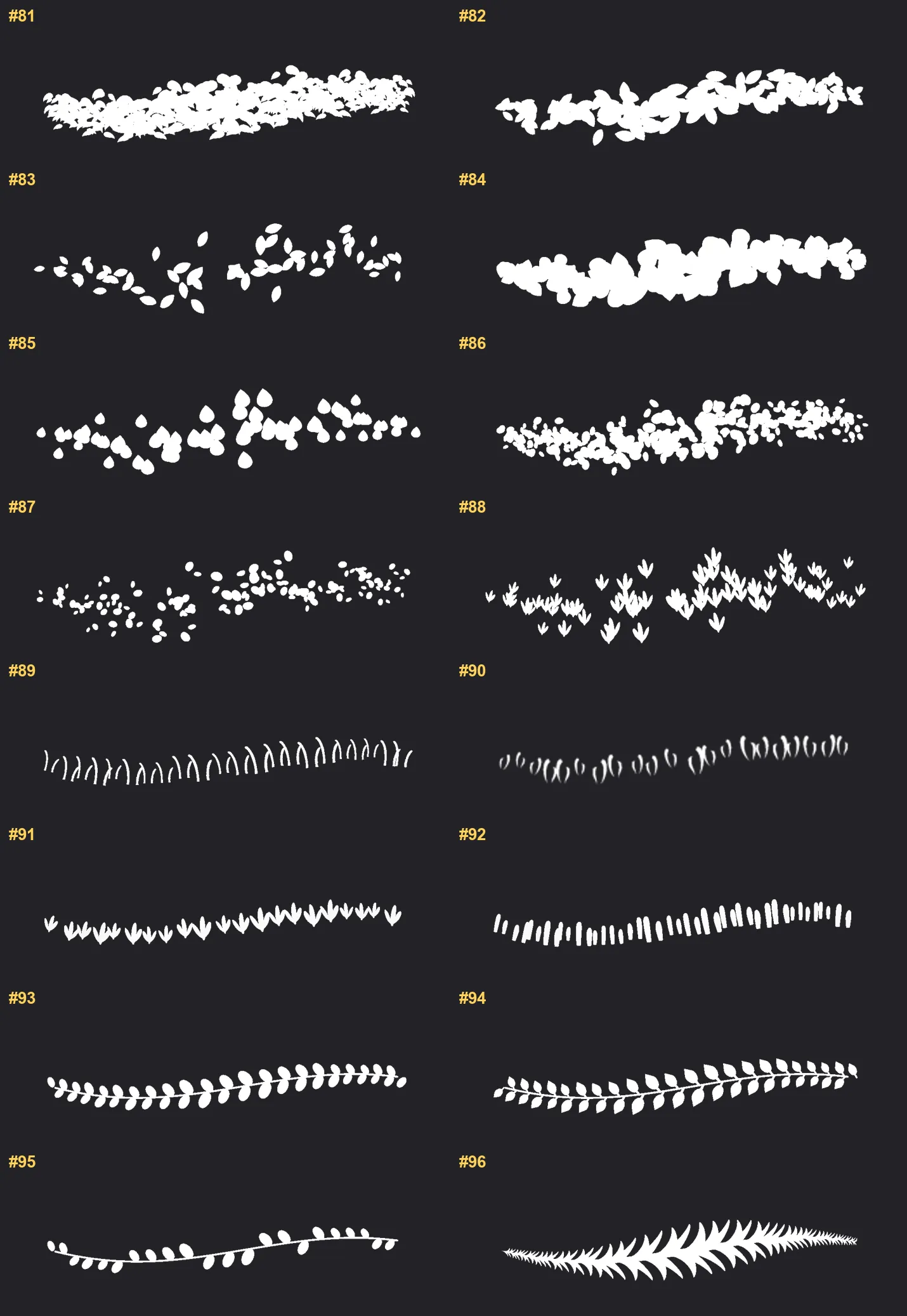 Pixel Art Builder Procreate brushes overview sheet 6