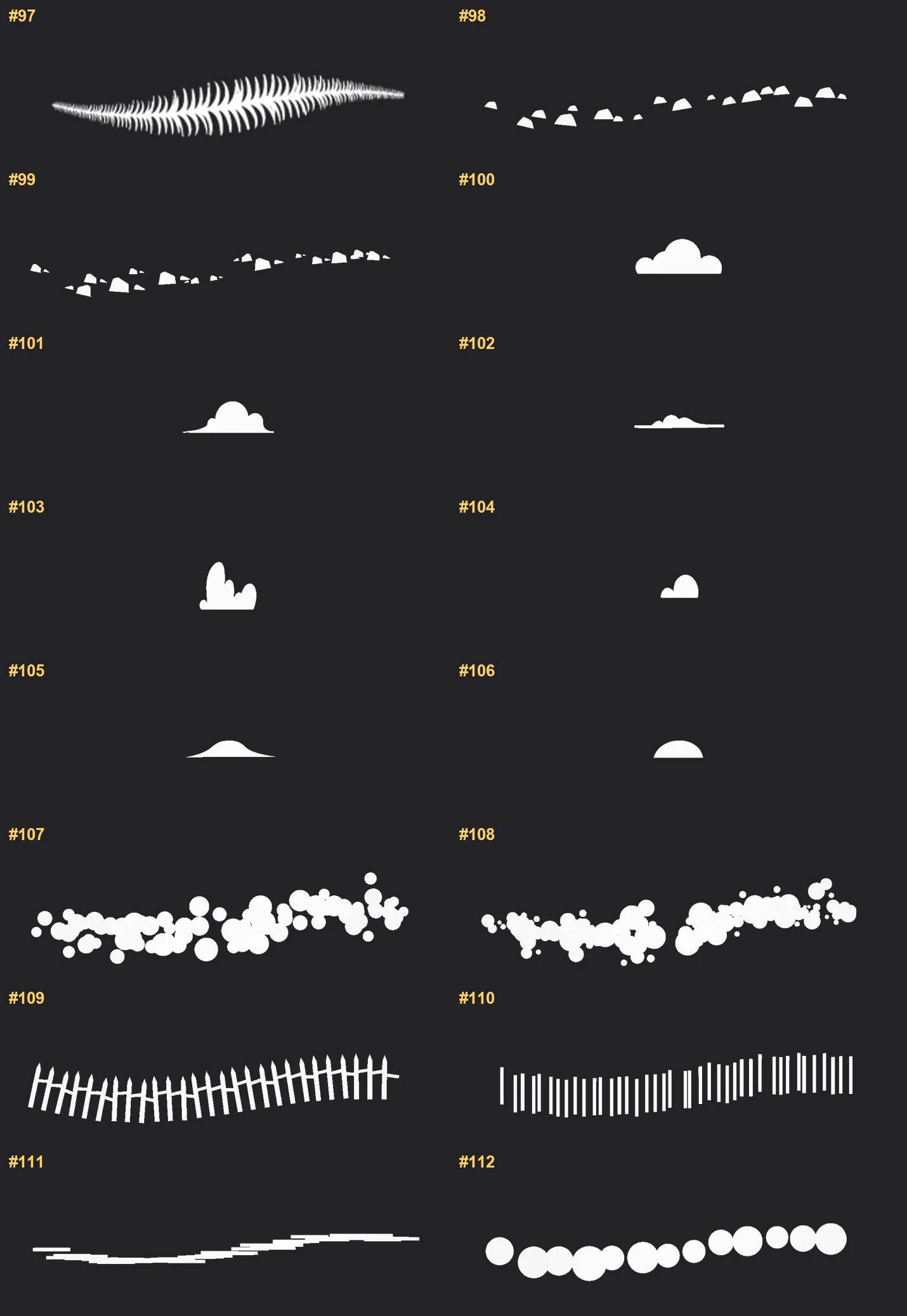 Pixel Art Builder Procreate brushes overview sheet 7