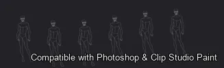 Pose Studio brush 1 of 54 — Photoshop & Clip Studio Paint .abr preview