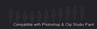 Pose Studio brush 6 of 54 — Photoshop & Clip Studio Paint .abr preview