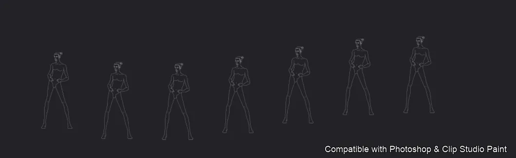 Pose Studio brush 7 of 54 — Photoshop & Clip Studio Paint .abr preview