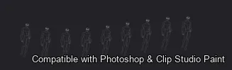 Pose Studio brush 13 of 54 — Photoshop & Clip Studio Paint .abr preview