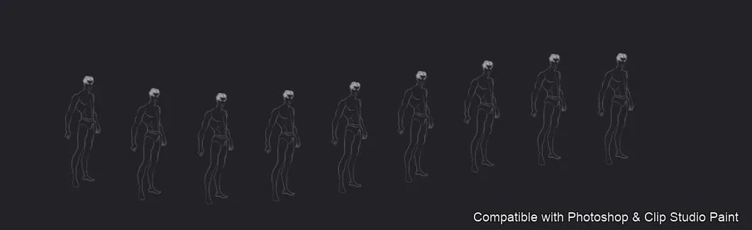 Pose Studio brush 15 of 54 — Photoshop & Clip Studio Paint .abr preview