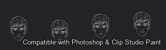 Pose Studio brush 22 of 54 — Photoshop & Clip Studio Paint .abr preview