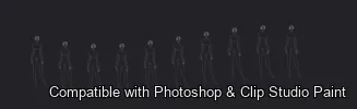 Pose Studio brush 24 of 54 — Photoshop & Clip Studio Paint .abr preview