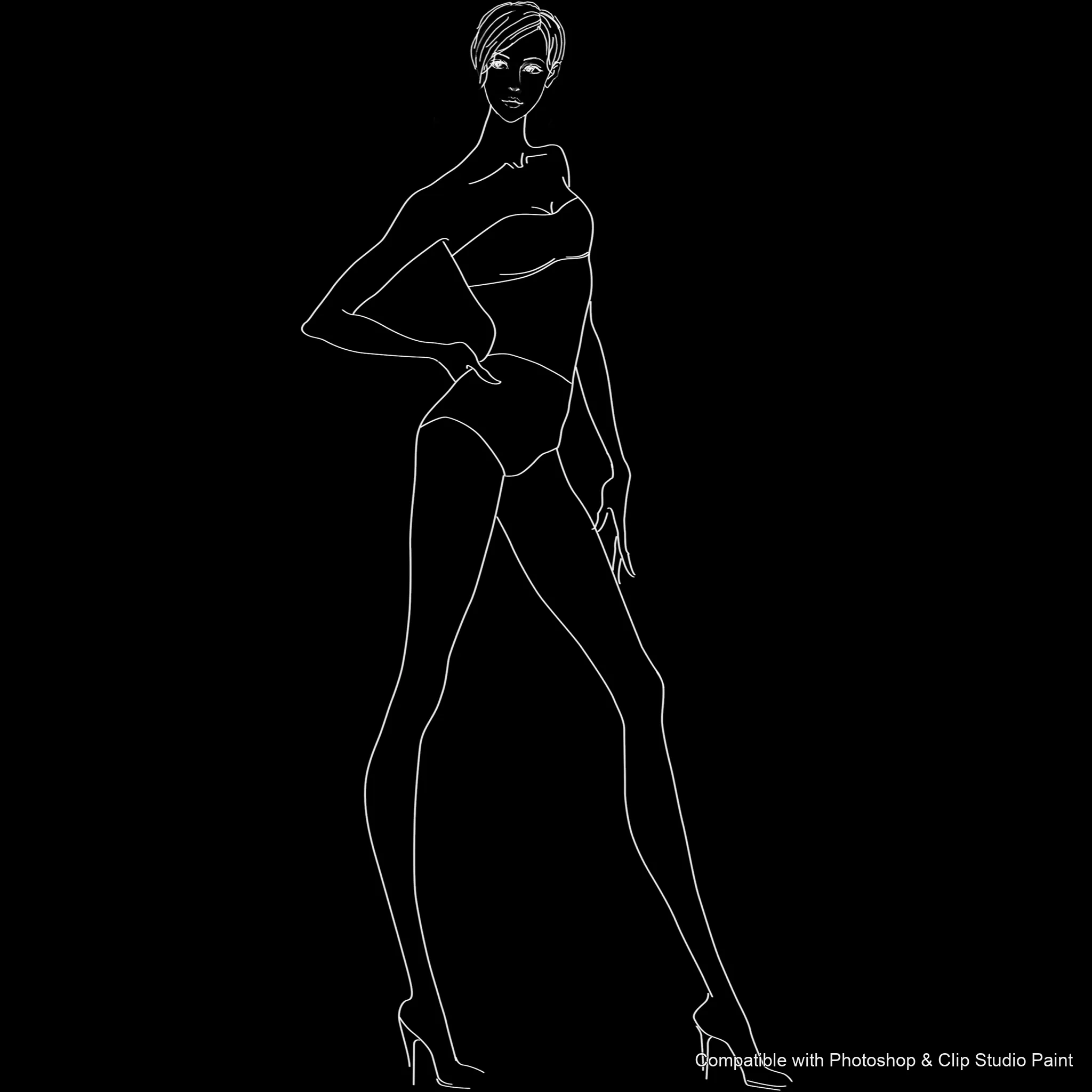 Pose Studio brush 29 of 54 — Photoshop & Clip Studio Paint .abr preview