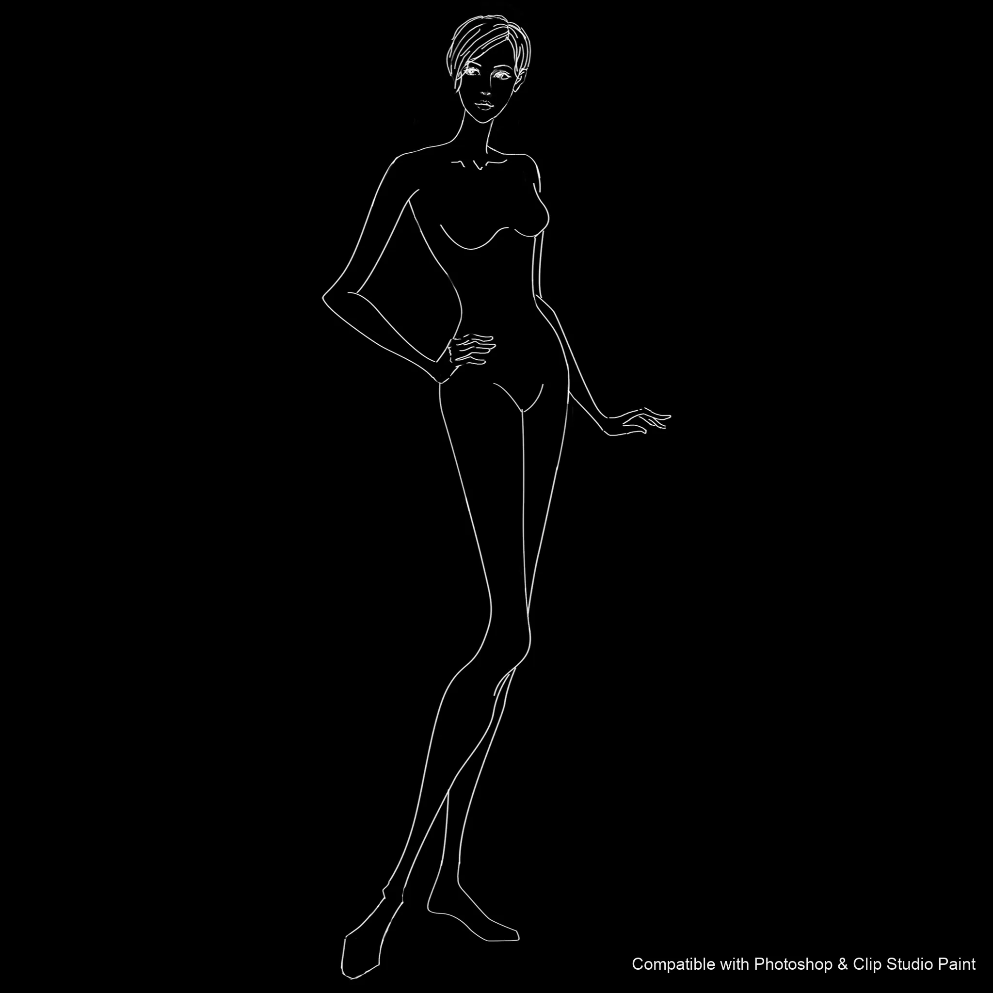 Pose Studio brush 32 of 54 — Photoshop & Clip Studio Paint .abr preview